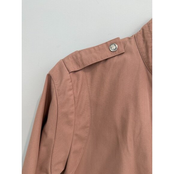 Vintage 80's London Fog Dusty Rose Bomber Jacket, size 12 - Picture 4 of 13